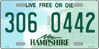 NH license plate 3060442
