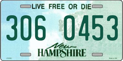 NH license plate 3060453