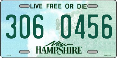 NH license plate 3060456
