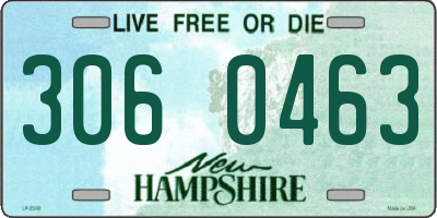 NH license plate 3060463