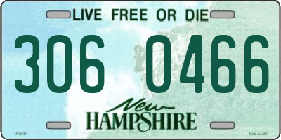 NH license plate 3060466