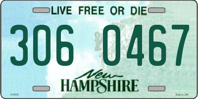 NH license plate 3060467