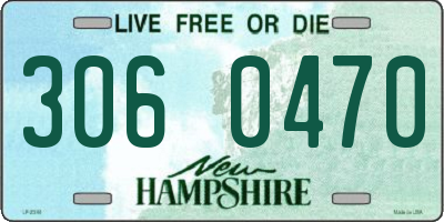 NH license plate 3060470