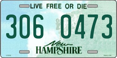 NH license plate 3060473