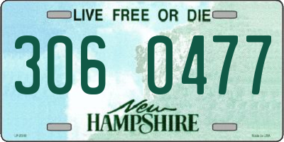 NH license plate 3060477