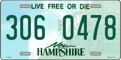 NH license plate 3060478
