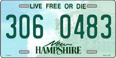 NH license plate 3060483
