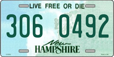 NH license plate 3060492