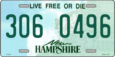 NH license plate 3060496
