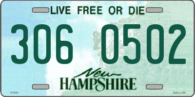 NH license plate 3060502