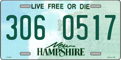 NH license plate 3060517