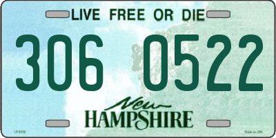 NH license plate 3060522