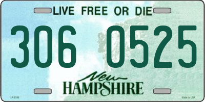 NH license plate 3060525