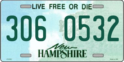 NH license plate 3060532