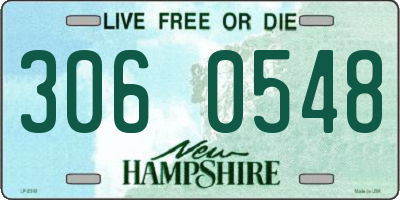 NH license plate 3060548