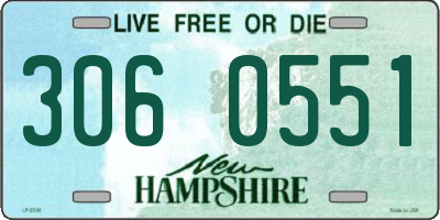 NH license plate 3060551