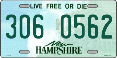 NH license plate 3060562