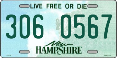 NH license plate 3060567