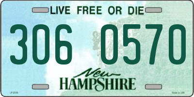 NH license plate 3060570