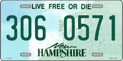 NH license plate 3060571