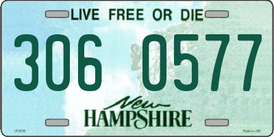 NH license plate 3060577