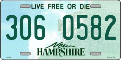 NH license plate 3060582