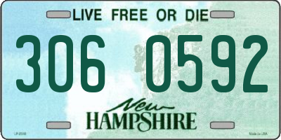 NH license plate 3060592