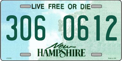 NH license plate 3060612