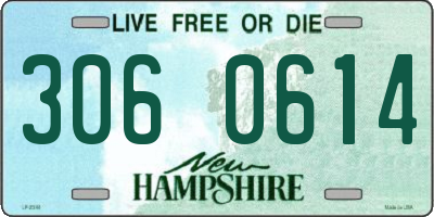 NH license plate 3060614