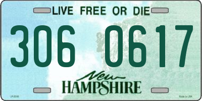 NH license plate 3060617
