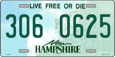 NH license plate 3060625