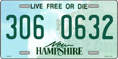 NH license plate 3060632