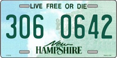 NH license plate 3060642