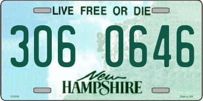 NH license plate 3060646