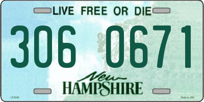 NH license plate 3060671
