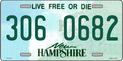 NH license plate 3060682