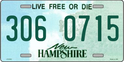 NH license plate 3060715
