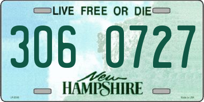 NH license plate 3060727