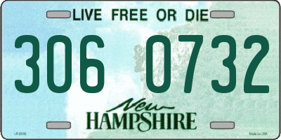 NH license plate 3060732