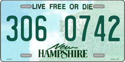 NH license plate 3060742