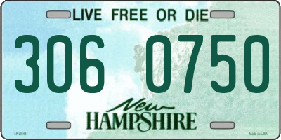 NH license plate 3060750