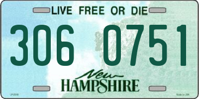 NH license plate 3060751