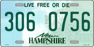 NH license plate 3060756