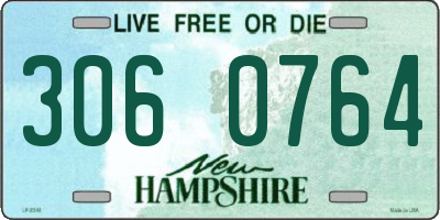 NH license plate 3060764