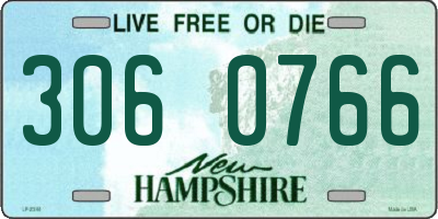 NH license plate 3060766
