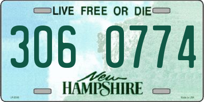 NH license plate 3060774