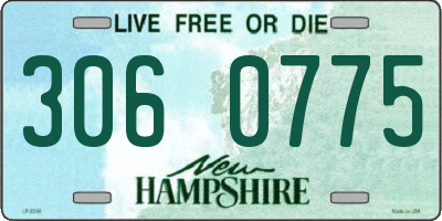 NH license plate 3060775