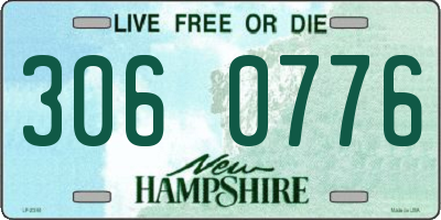 NH license plate 3060776