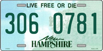 NH license plate 3060781