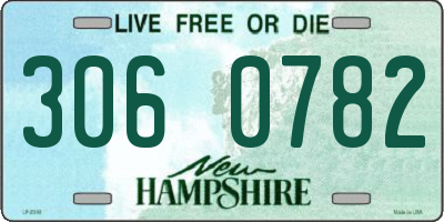 NH license plate 3060782